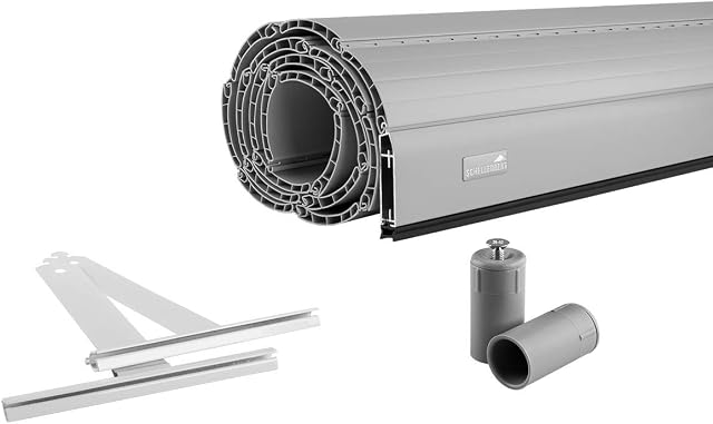 Schellenberg Rolety na wymiar, pancerz z PCW, do wyboru: szerokość 50-200 cm, wysokość 100-230 cm, system Maxi, kolory biały, szary