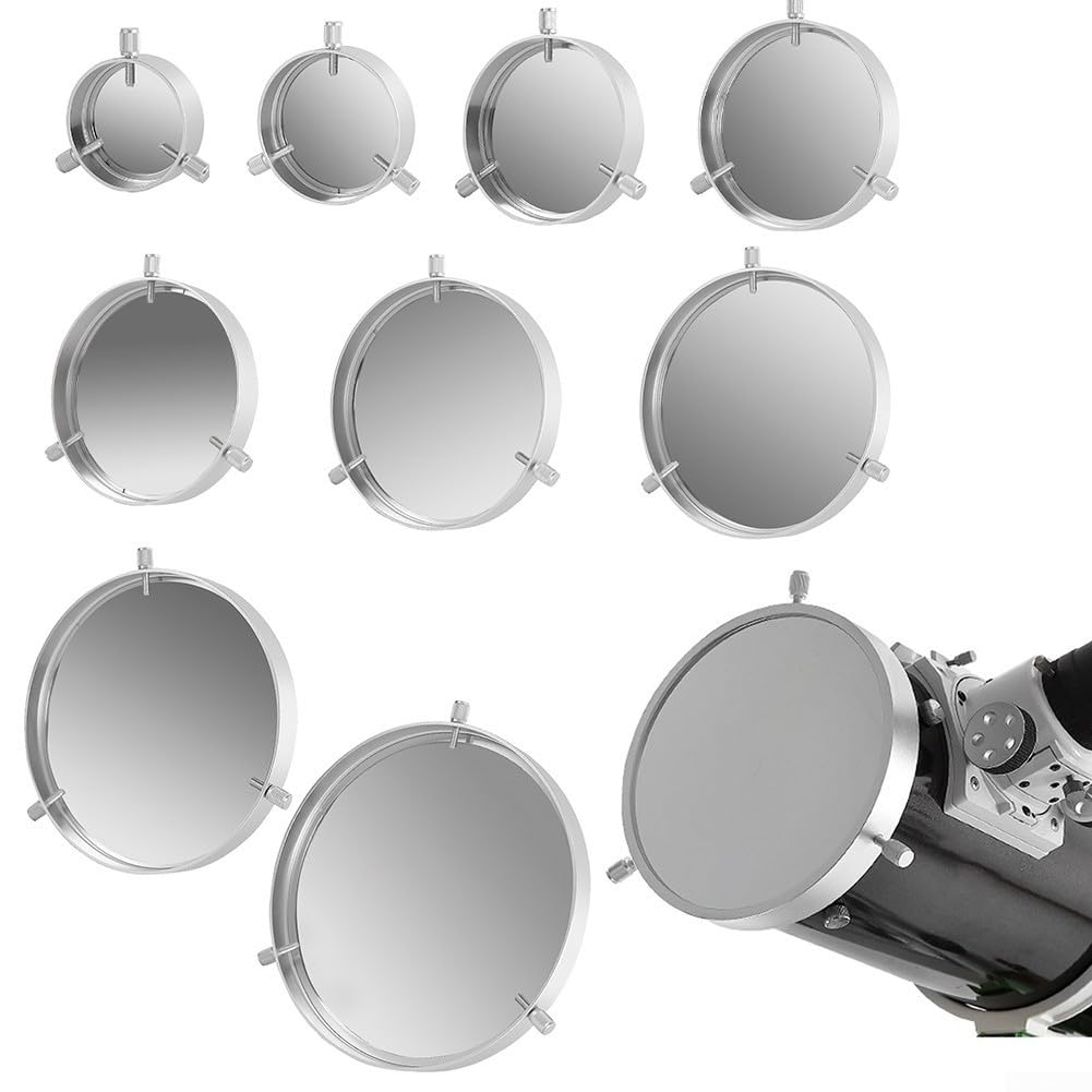 Teleskop-Solarfolie, Sonnenfolie für Teleskope, Metall-Außenring für Spiegelreflexkameras (80 mm)