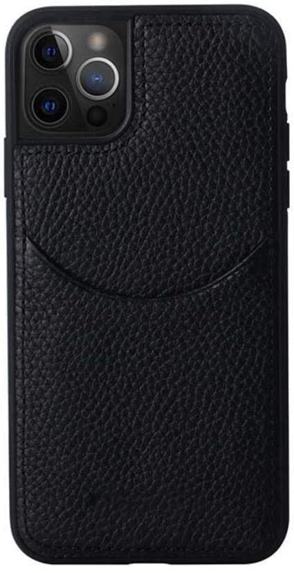Coque arrière de protection antichoc iPhone 12 Pro Max en cuir litchi avec porte-cartes