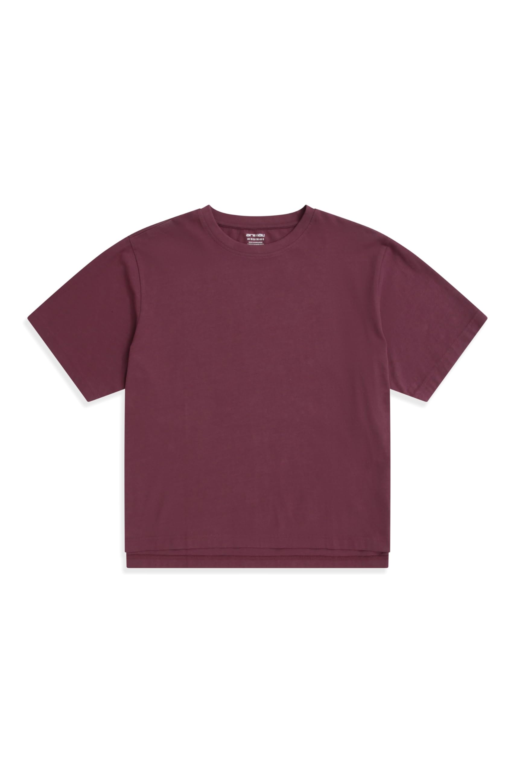 Animal Idol Womens Relaxed Fit T-Shirt - Relaxed Fit Top in Lightweight Cotton Fabric - Spring Summer, Hiking, Outdoors & Walking Burgundy 16