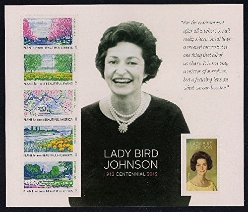 USPS Lady Bird Johnson (Sheet of 6) Environmentalist Souvenir Collectible First-Class Mail Forever Postage Stamps Scott #4716