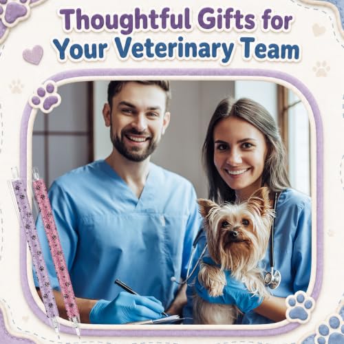 Image of Jetec 120 Pcs Vet Tech Week Gift Ballpoint Pen Paw Funny Thank You Gift
