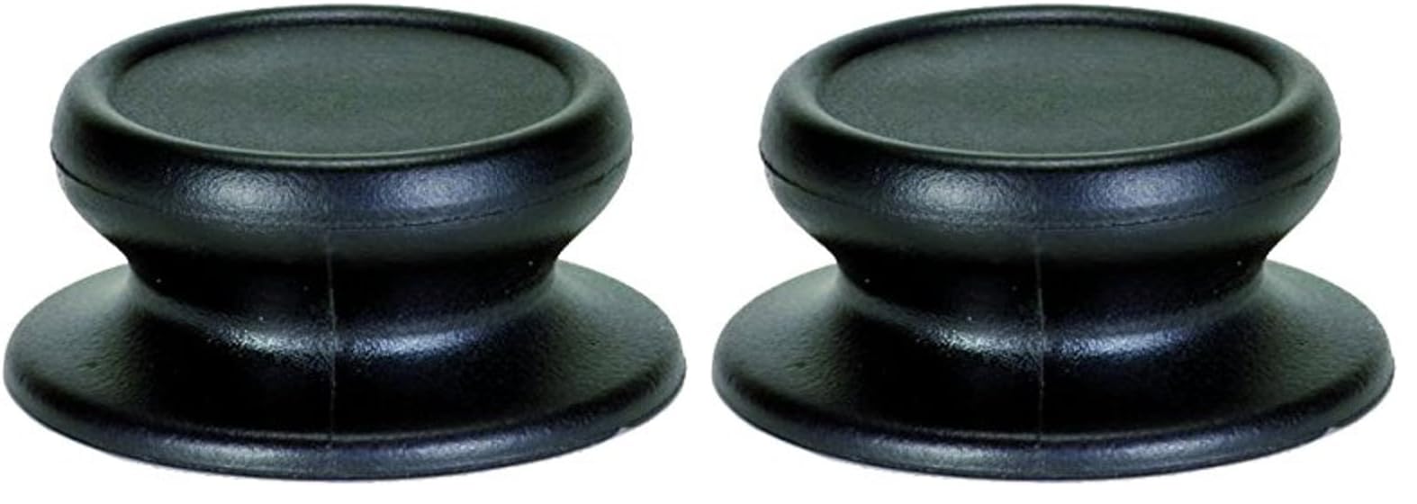 Karl Krüger Deckelknopf aus Kunststoff in der Farbe Schwarz, Individuell Einsetzbar, BK, 6.3 x 6.3 x 3 cm (Packung mit 2)