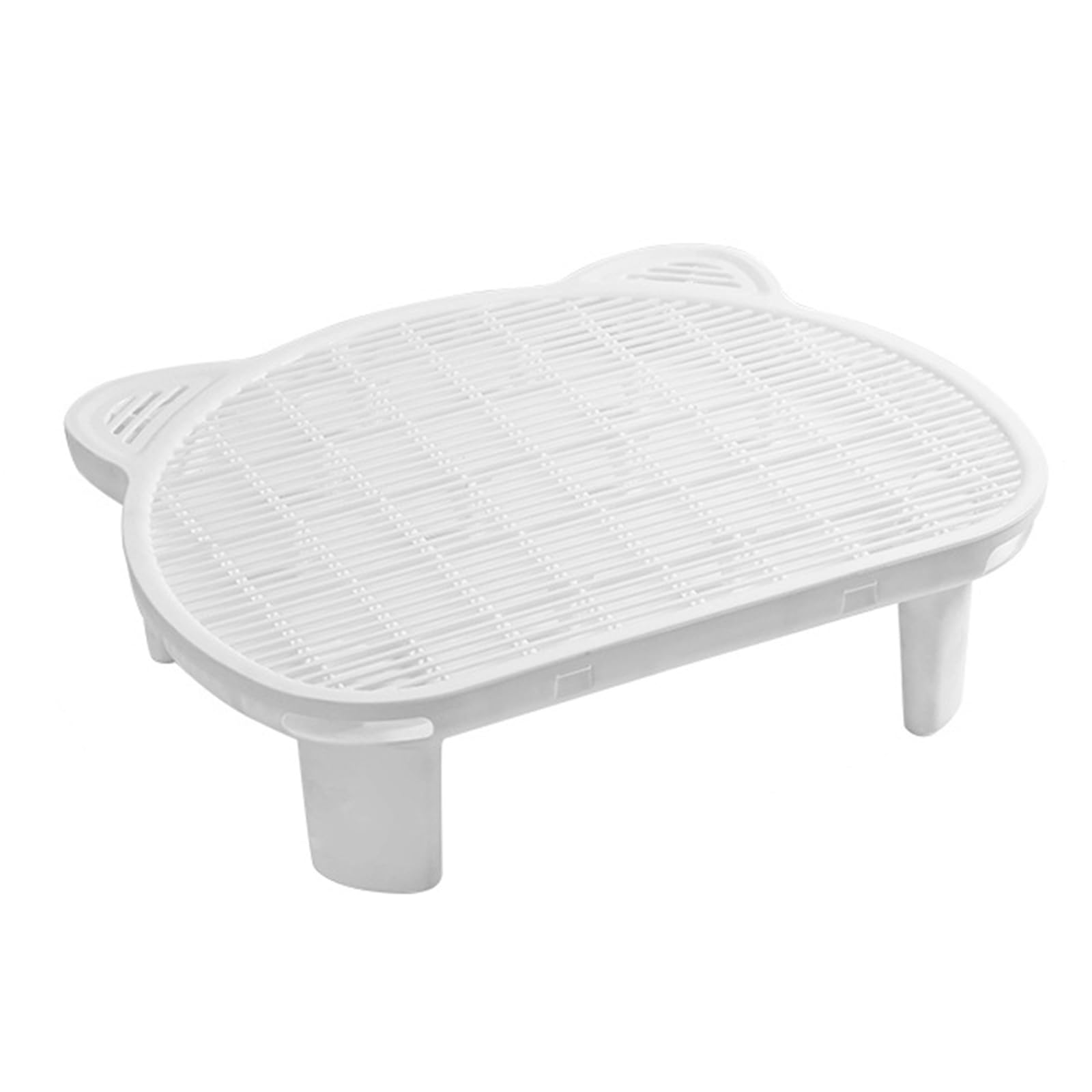 SpaceTime Cat Litter Mat Litter Trapping Mat,20.08"x15.94"x5.91"Large Dual-Layer Cat Litter Box Mat for Kitty,Floor Protection,Waterproof Urineproof(White)