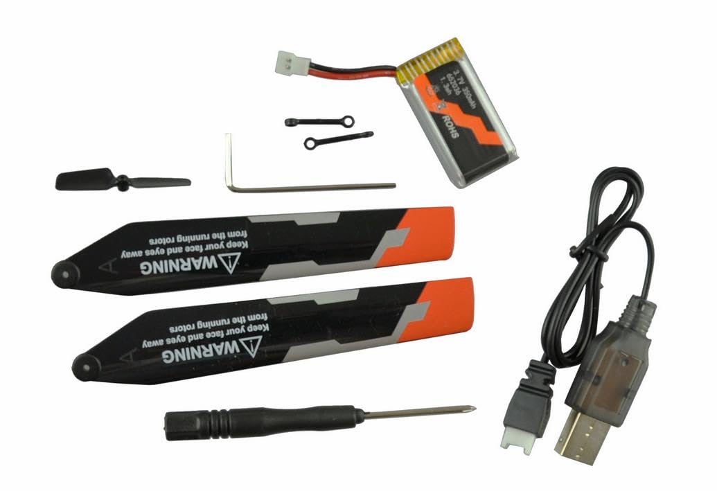Amewi 25312 AFX4 Hélicoptère à Rotor Unique, 4 Voies 6G RTF, 2,4 GHz RC, Noir et Orange