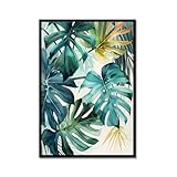 Photo Gallery stampa artistica da parete con foglie tropicali di foglie di palma verde ad acquerello, stampa su tela, poster con pianta tropicale, arte moderna, per soggiorno e decorazione per la casa (40 x 60 cm Photo Gallery stampa artistica da parete con foglie tropicali di foglie di palma verde ad acquerello, stampa su tela, poster con pianta tropicale, arte moderna, per soggiorno e decorazione per la casa (40 x 60 cm