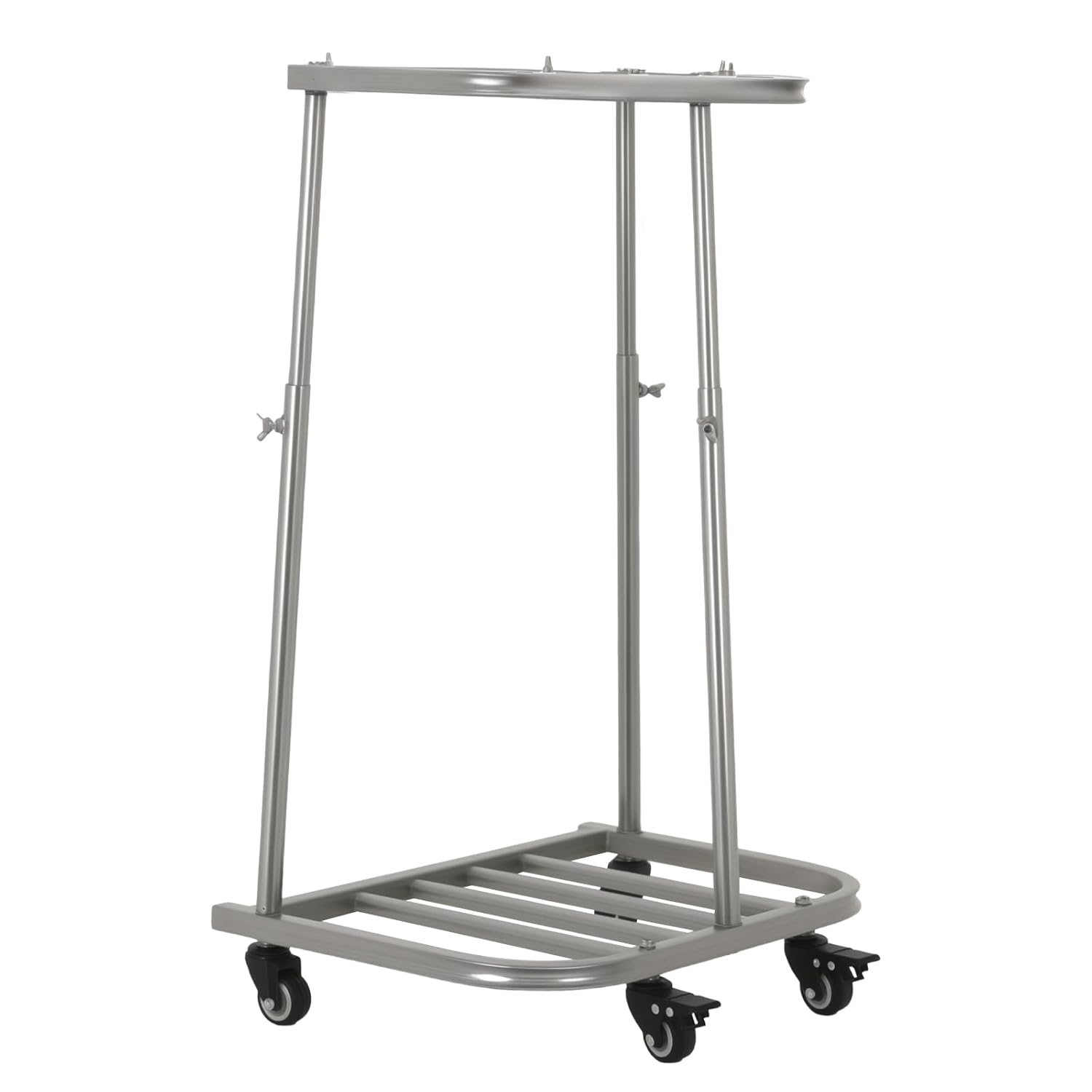 4-Wheel Trash Bag Holder, Outdoor Metal Leaf Bag Holder Stand, Garbage Bag Frame Holder, Mobile Trash Bag Holder, Adjustable Lift, Hand Welded Metal Stainless Steel Bag Support Column Frame