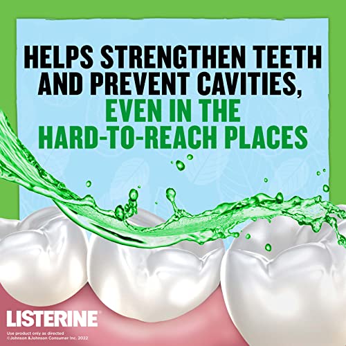 Image of Listerine Smart Rinse Kids Mouthwash, ADA Accepted, Alcohol-Free Anticavity Sodium Fluoride Mouthwash, Oral Rinse for Dental Cavity Protection, Mint Shield Flavor for Children's Oral Care, 500 mL