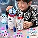 Sticky Balloon Maker Toy with Rocket Pump, DIY Crafts Sticky Balloon Kits, Make Your Own Magic Balloons Nano Tape Bubble Kit with Stickys Bouncy Bubble & Stickers Accessories Toy Gift(300Bubble)