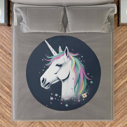 Couverture ronde Be Horse 150 cm pour salon et voyage - 8