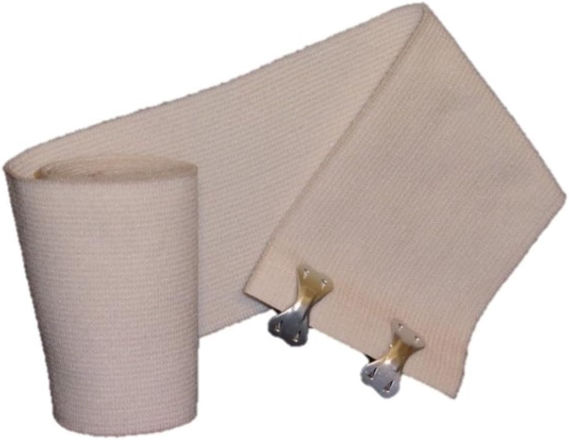 Tetra Elastic Bandage Standard Knit w/Removable Clips 6" x 10Yd (Stretched Length) Latex-Free, 12 per Box