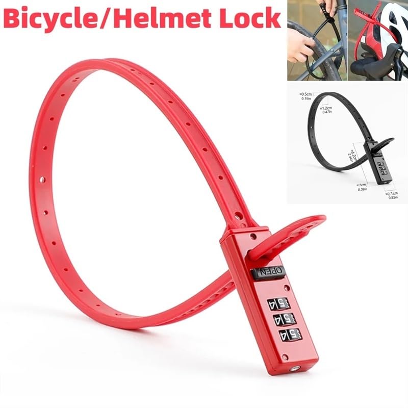 Candados para Bicicletas Resistentes, con Cadena y códigos para Bicicletas, Motos, Puertas y cercas (Naranja)