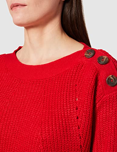 VERO-MODA-Damen-Vmsayla-Ls-Boatneck-Button-Blouse-Boo-Pullover