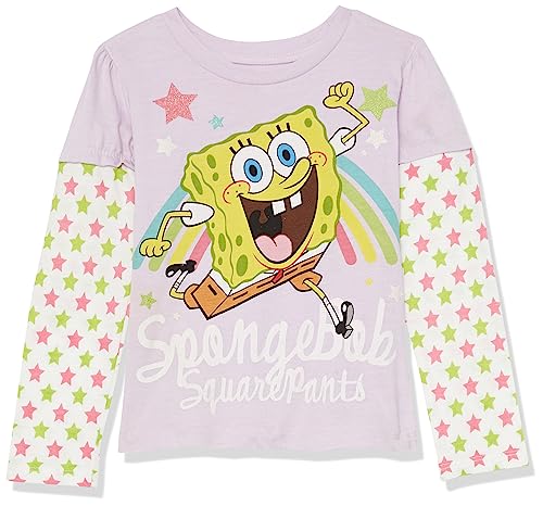 Spongebob Squarepants Girls Spongebob Squarepants Toddler Girls Long Sleeve Two-fer T-Shirt