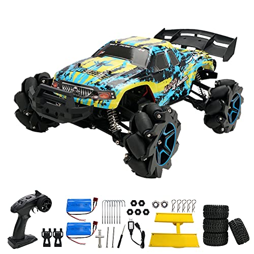 MESIXI 1/10 Drift 2in1 RC Car High Speed Around 50kmh 2.4Ghz 4WD All Terrains Electric Hobby 4x4 Offroad Truck for Adults with Two Rechargeable Batteries