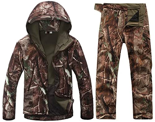 Czen Chaqueta y pantalones tácticos para hombre, traje de ropa de combate, uniforme de caza de camuflaje militar, conjunto de 2 uds, traje de ropa Multicam del ejército (DASHUMC,L)