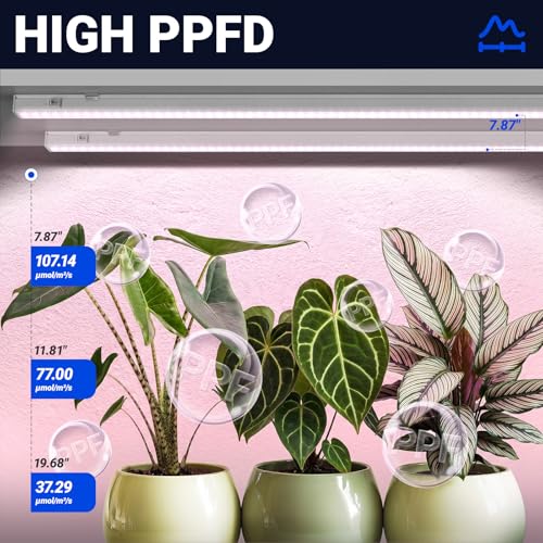 Image of Barrina T5 Grow Lights for Indoor Plants, Full Spectrum, 2FT, 8 Packs | 80W (8 x 10W) LED Grow Light, Linkable Plant Lamp for Indoor Growing, Seed Starting, Vegetables and Greens, Pinkish White