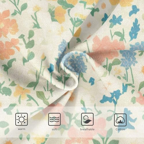 KLL Seamless Wild Flowers Farmhouse Toddler Boys Cotton Briefs Cute Undies3