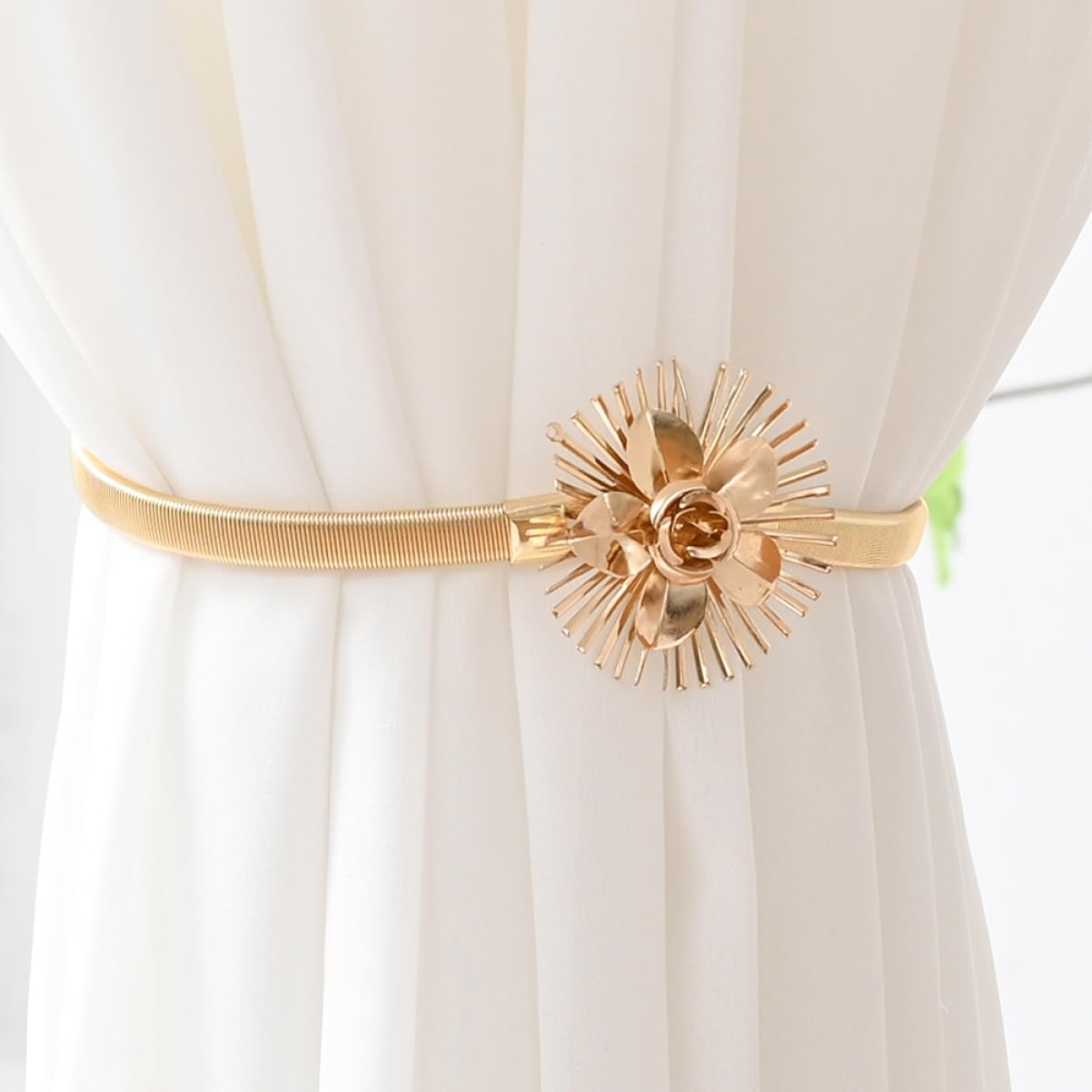 Alipis 8pezzi Fermatenda Metallo Forma di Fiore Eleganti Legatori per Tende Stile Moderno per Decorare La Casa e La Finestra Facili da Usare