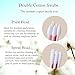 300 Count Cotton Swabs Individually Wrapped, Travel Cotton Swabs, Cotton Stick, Spiral Pointed Cotton Swab, Round Tip Cotton Swab, Individually Wrapped Double Tipped Cotton Swabs for Ear,Makeup