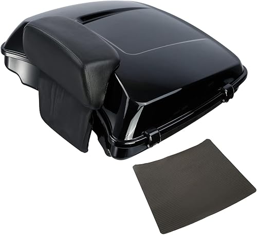 TCT-MOTORPARTS Paquete turístico de 5.5 pulgadas con almohadilla de respaldo para Harley Touring modelos Road King, Road Glide, Street Glide,