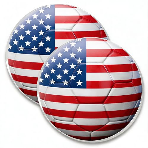 2PCS World Cup America Soccer Pins 2026 Crystal Brooches USA Flag Pins for Bags Hats Shirt Backpacks Football Pin Set Badge Accessories for Soccer Sports Fans Fourth of July Party Favors (Multicolor-1)