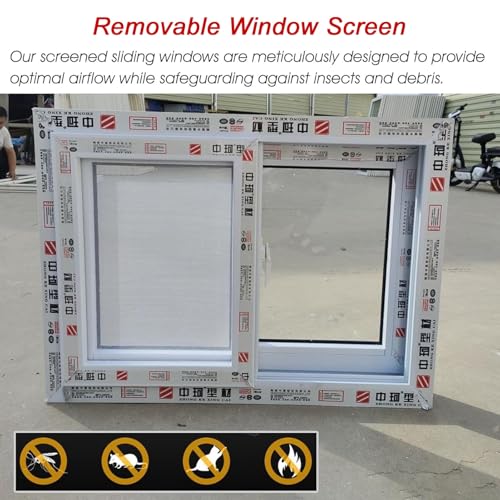Ventanas de vidrio para sótanos y cocinas de restaurante con aluminio blanco grande 4