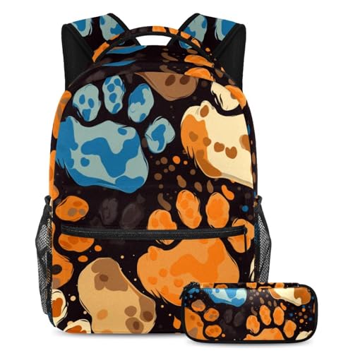 Sac à dos pattes de chiot grand sac d'école et voyage pour ados