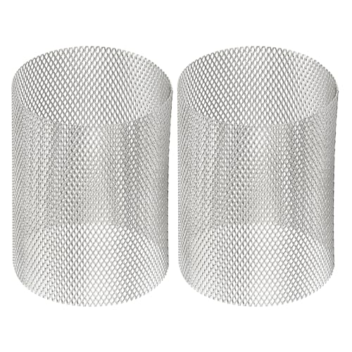 Image of PATIKIL 2 Pcs 50mm OD Strainer Mesh, 65mm H Screen Y Shaped Strainer Filter Valve Mesh Screen 304 Stainless Steel Strainer Mesh for Debris Pump Water Oil Separation