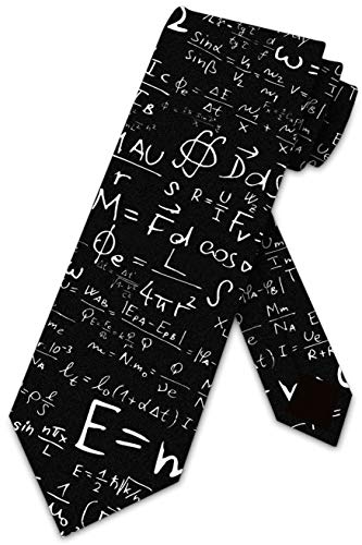 Science Ties Mens E=mc2 Physics Neckties Black by Three Rooker
