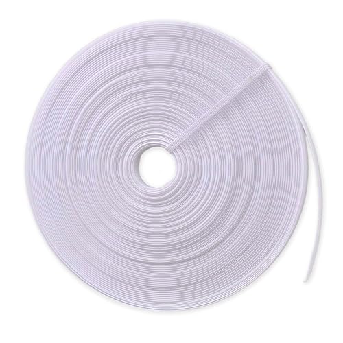 Boning for Sewing Corset Boning Sew-Through Low Density Plastic Boning for Sewing Corset 25 Yards Boning for Wedding Dress Bridal Gowns Evening Gowns Hats Sewing Crafts - White 6mm