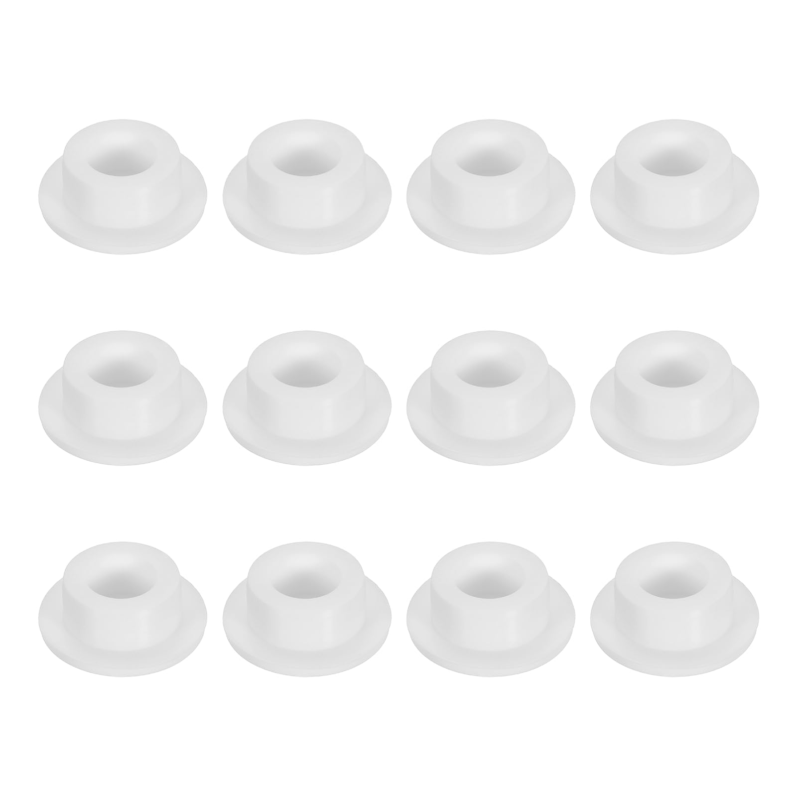 sourcing map 12 Pieces White Plug Holes, Waterproof Rubber Button Plug for 24mm / 0.9" Hole Bottles Pipes End Caps Round Sealing Plugs Flexible Rubber Stoppers