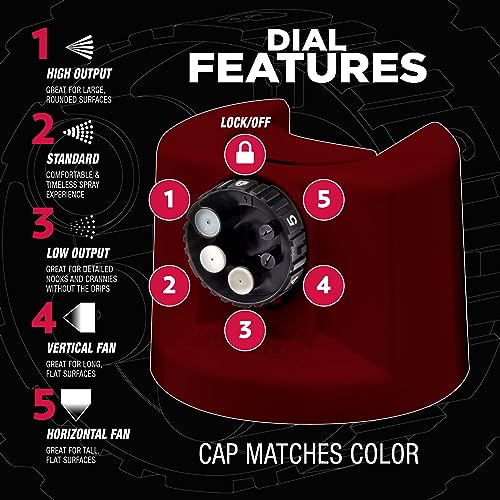 Image of Rust-Oleum Stops Rust Custom 5-in-1 Spray Paint, Satin Brick Red | Rust Preventive Enamel, Multi Surface (Metal, Wood and More), Adjustable Dial for Better Control, Fast Dry, Comfort Tip
