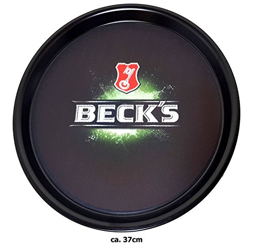 Preisvergleich Produktbild Becks Tablett Serviertablett Kellnertablett Gummiert ca. 37cm