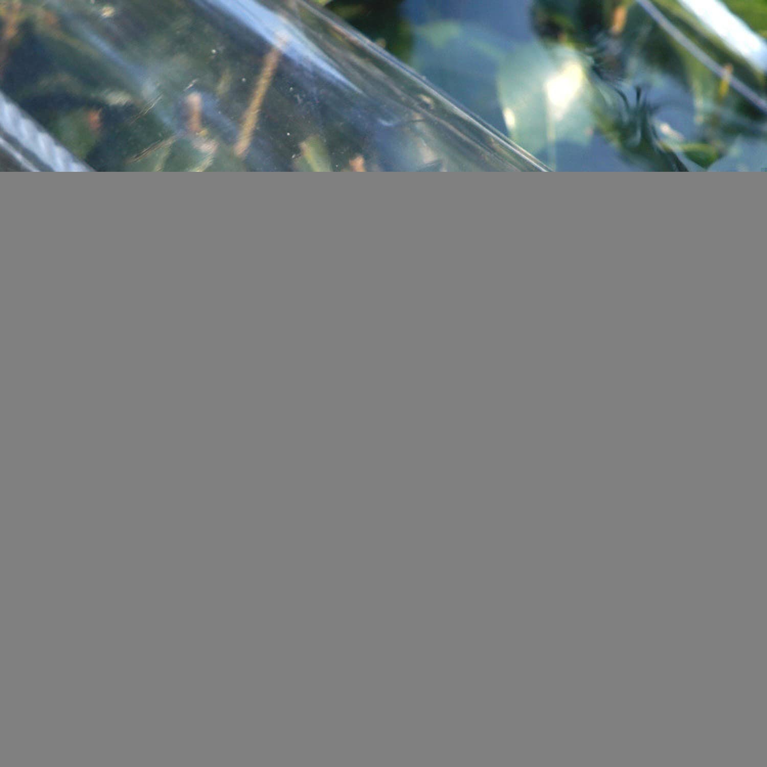 AMXFS Transparent tarpaulin with eyelets Cover tarpaulin 0.35mm Plant Protection Rain Curtains 5 * 1.8m PVC Glass Clear Waterproof Tarps Protective Tarpaulin for Garden