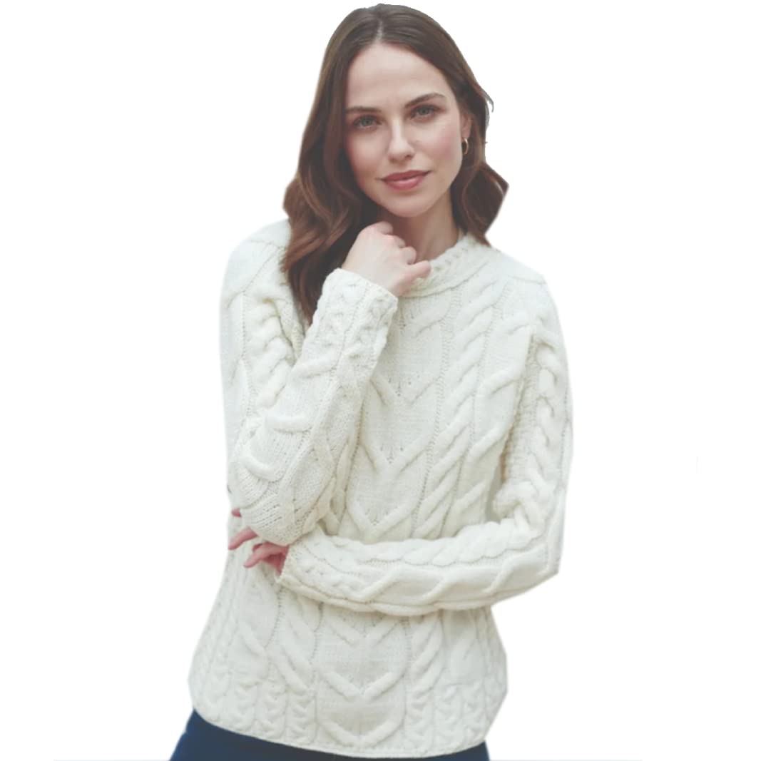Irish Wool Raglan Sweater for Women 100 Merino Wool Made in Ireland