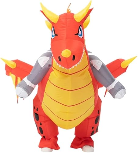 Disfraz de dinosaurio de poliéster para niños para fiestas de disfraces de Halloween traje de niños y niñas rojo