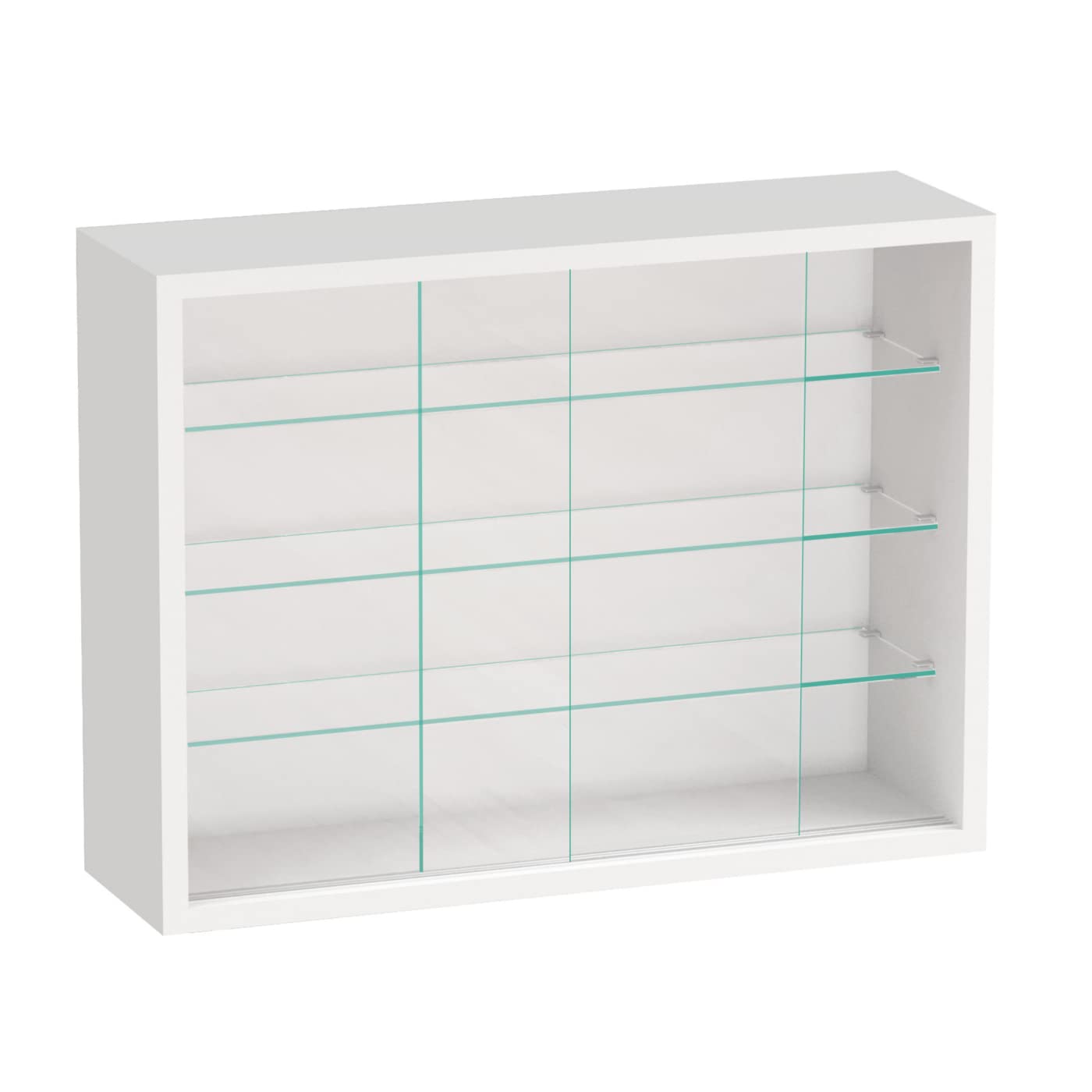 Vitrina de pie, vitrina de pared colgante – puertas correderas – 50 x 40 x 13 cm