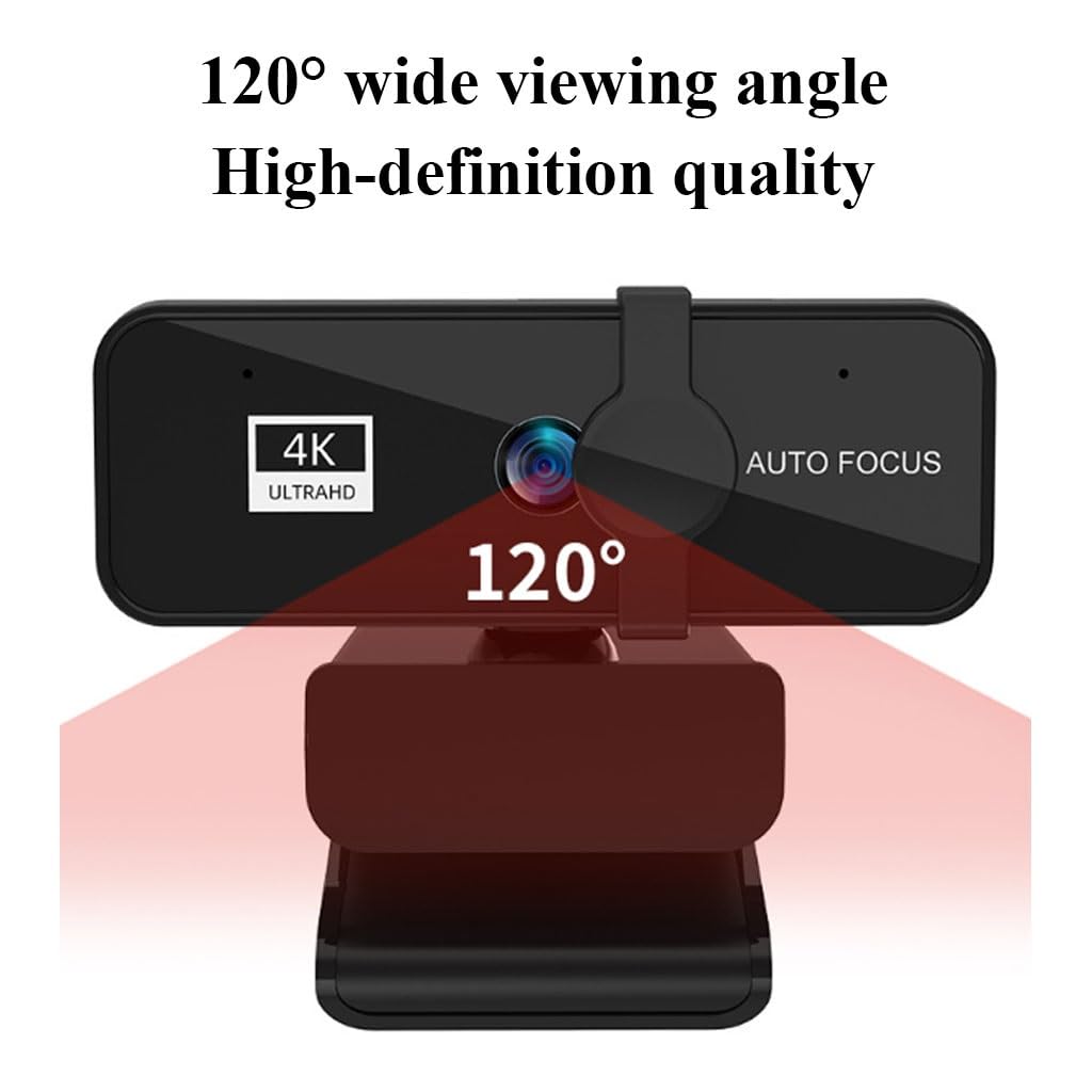 Kamera Internetowa 4K Ultra HD Do Komputera Stacjonarnego/laptopa, Z Polem Widzenia 120° Do Spotkań/zajęć Online, Kamera Komputerowa Do Streamowania Z Pilotem Zdalnego Sterowania