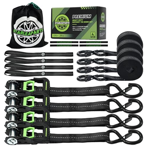 Motorcycle Tie Down Strap Set (4-Pack 2100lb)