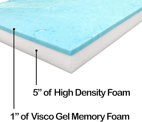 Miniatura 5 de Foamma 6.0 x 36.1 x 78.7in, camper, RV Travel Visco Gel de espuma viscoelástica litera de repuesto, fabricado en Estados Unidos, cómodo, remolque de
