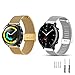 Produktbild 2 Stück Metallarmband kompatibel mit Huawei Watch GT3 42mm Edelstahl Mesh Gewebte Uhrenarmband für Huawei Watch GT3 42mm Metall Ersatzband Edelstahl Armband (D)