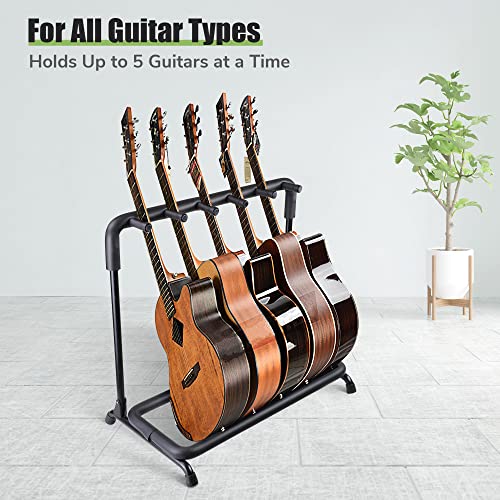 Aw 5 Five Holder Multi Guitar Folding Stand Band Stage Bass Acoustic Guitar Display Rack #TOP1