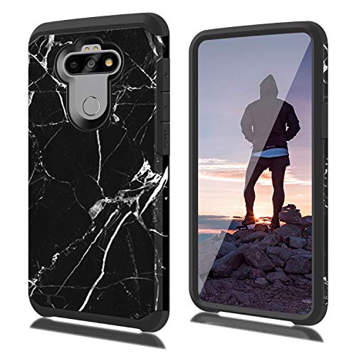 HJ Power[TM] AH2 Hybrid Case is Compatible with LG K31, Aristo 5, Fortune 3 ()- Marble Black