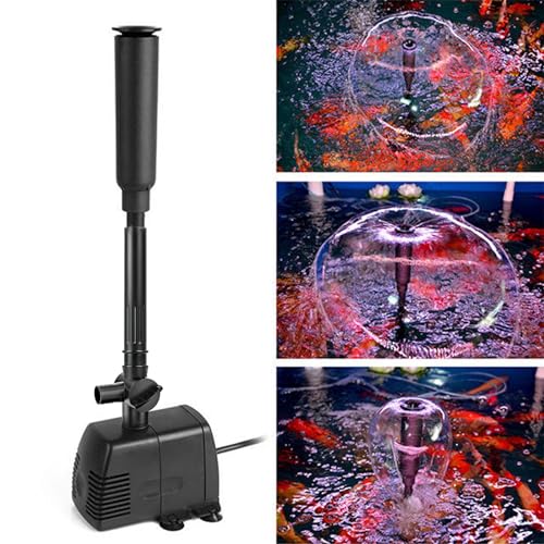YAOBLUESEA 800L/h 16W Garten Springbrunnenpumpe Teichpumpe Wasserspielpumpe Bachlaufpumpe Wasserpumpe Fontäne