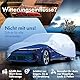 WALSER Abdeckplane Auto All Weather, Abdeckplane wasserdicht, 100% wetterfeste Auto Abdeckplane, Autoabdeckung Outdoor wasserdicht, Autoplane Vollgarage Größe 2 PKW Silber