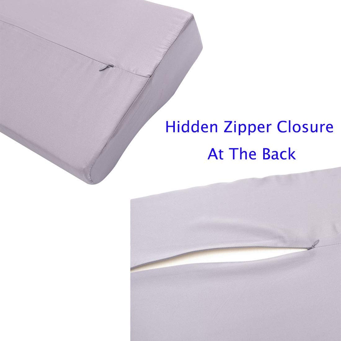 Funda de almohada de seda para almohada ortopédica para dormir, funda de almohada de seda de morera pura para almohada cervical ergonómica, funda para almohada de espuma viscoelástica de
