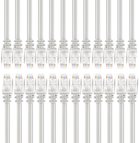 GearIT Cat 6 Ethernet Cable 3 ft (24-Pack) - Cat6 Patch Cable, Cat 6 Patch Cable, Cat6 Cable, Cat 6 Cable, Cat6 Ethernet Cable, Network Cable, Internet Cable - White 3 Feet