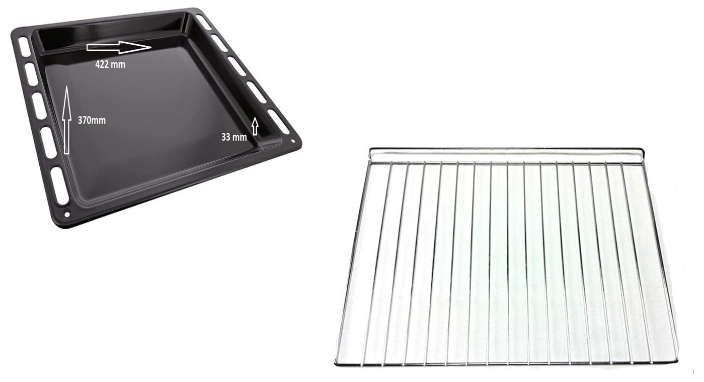 FIGEVIDA LECCARDA SMALTATA TEGLIA + GRIGLIA FORNO COMPATIBILE PER REX ELECTROLUX 3423981053 + F 4419