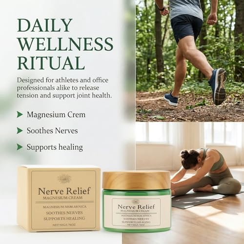 Total Relief Magnesium Cream with MSM & Arnica-Soothing Nerve Relief Cream,Total ReliefCream,Fast-Absorbing Non-Greasy Formula for Daily Soothing Support & Deep Hydration,50g/1.76oz